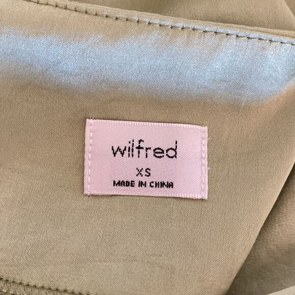 Aritzia Wilfred Satin Slip Dress with Thigh Slit in Light Green Size XS - Picture 9 of 13